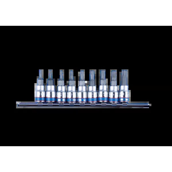 Set de nasadki 1/4" TORX T8-T40, King Tony, 9 piese, 150mm