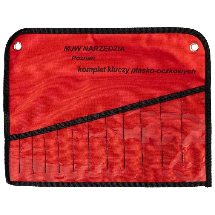 MJW 12 rekeszes szerszám tok, vízálló, piros