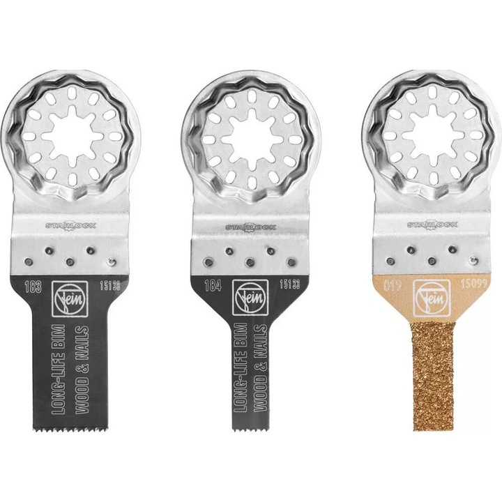 Set panze pentru fierastrau electric Fein Multimaster Combo Starlock, 3 piese, 10x30mm, 20x34mm
