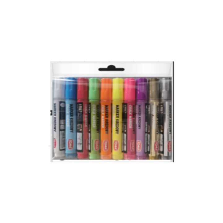 Markere creta 10 culori Toma