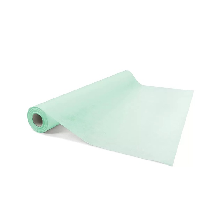 Rola cearsaf medical profesional Acus Med, de unica folosinta, din material netesut, 70 cm x 50 m, verde, pentru protectie igienica in clinici si saloane