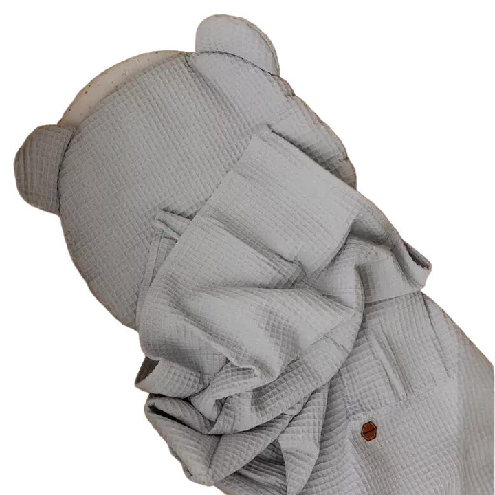 Set lenjerie pentru patut, Muminky, bumbac, gri, 75x100 cm