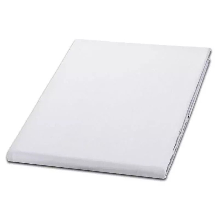 Cearceaf de pat Karo, bumbac 100%, alb, 180x200 cm