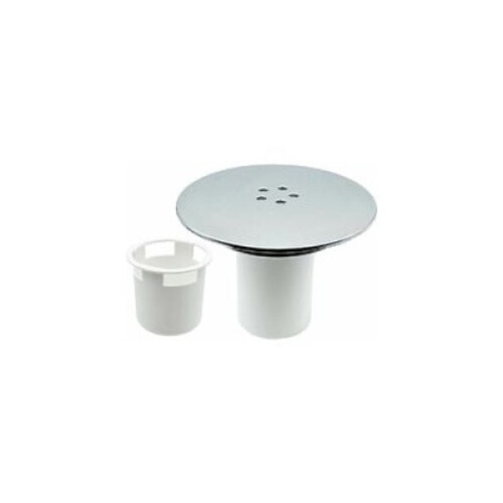 Dop de dus QttvbTna, 90mm, 115x115x86mm, crom, cu capac din sticla alba