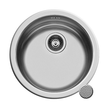 Chiuveta bucatarie Pyramis CR, ø450mm adancime 150mm, montare pe blat, finisaj anticalcar Chiuveta bucatarie Pyramis CR, ø450mm adancime 150mm, montare pe blat, finisaj anticalcar