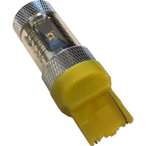 Led auto T20 Galben (7440) Canbus 30W 12-24V Leduri CREE cu singura intensitate