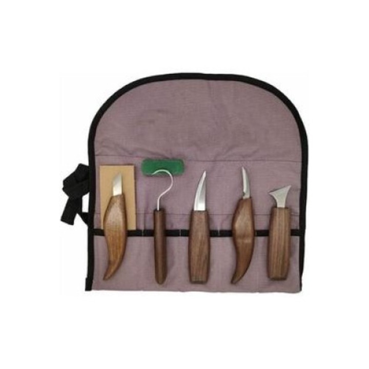 Set 7 in 1 unelte de sculptura din lemn, QttvbTna, otel crom vanadiu, dimensiune 150x90x80mm