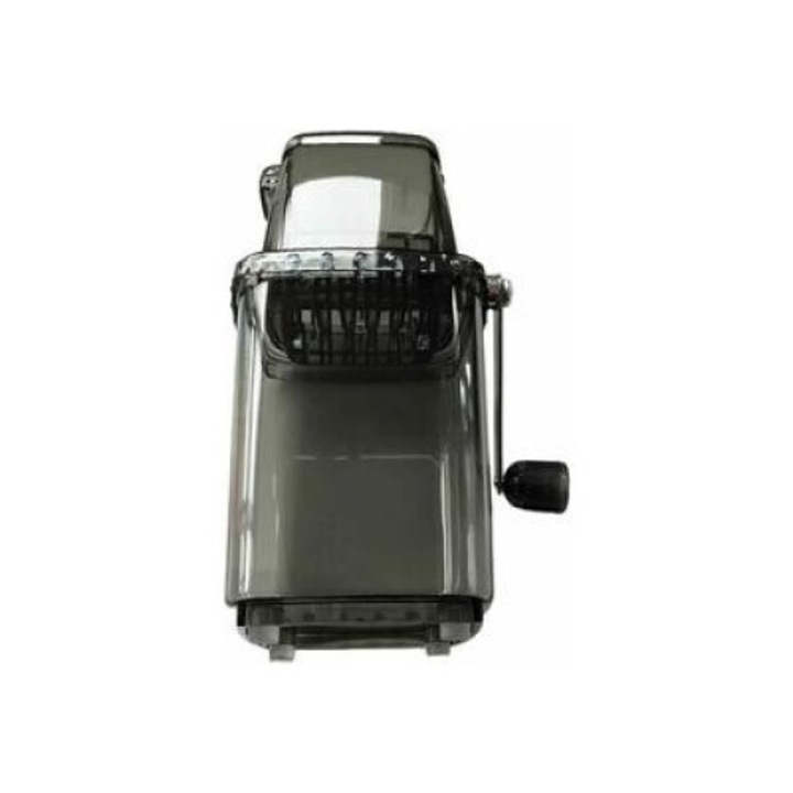 Zdrobitor manual pentru gheata QttvbTna, plastic alimentar si otel inoxidabil, 23.9x16x12cm, gri