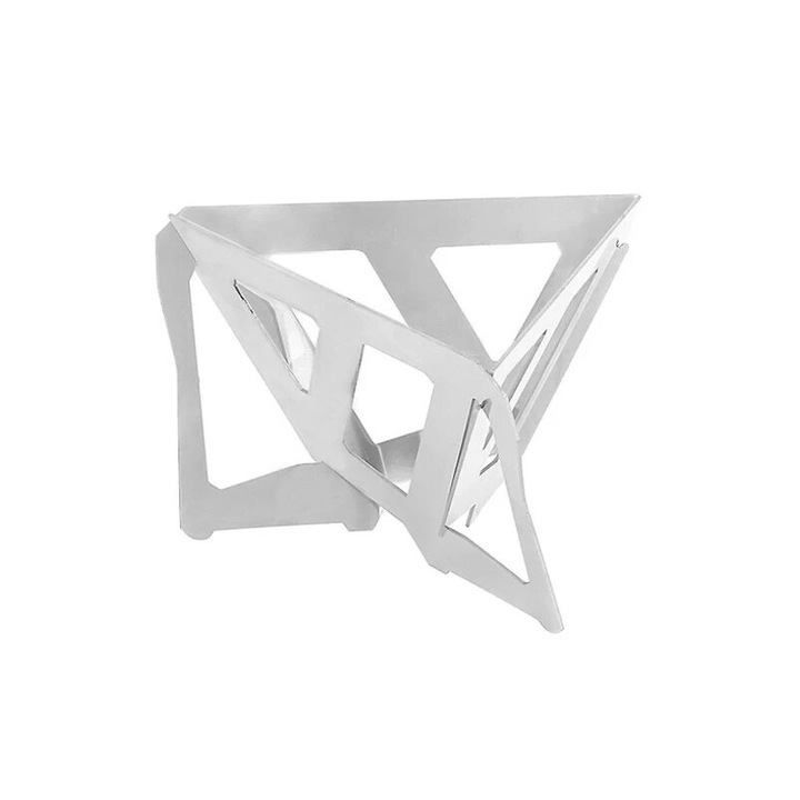 Suport pentru picurare cafea din otel inoxidabil, QttvbTna, pliabil, portabil, argintiu, 65x105mm