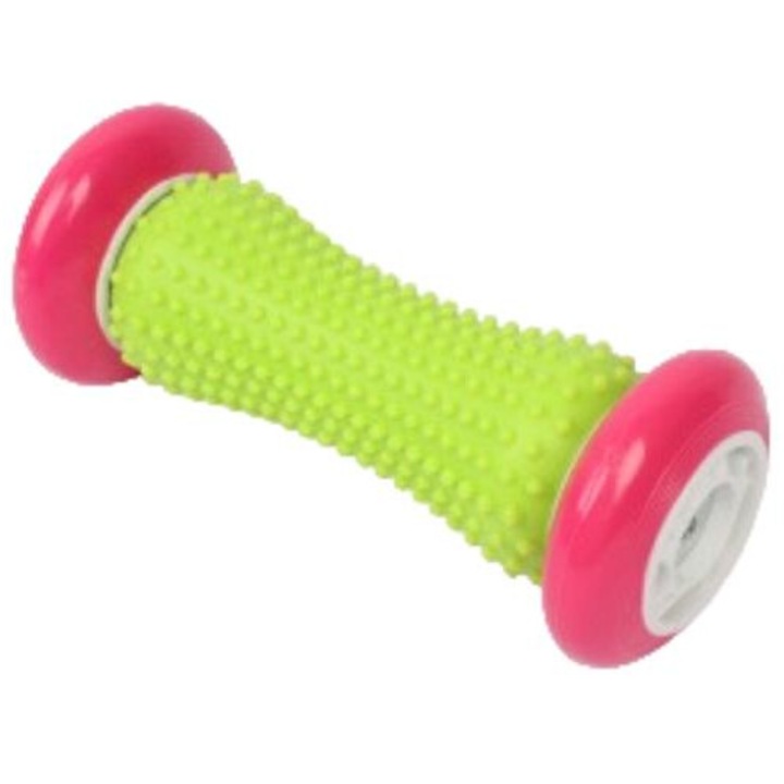 Rola masaj pentru talpi, QttvbTna, ergonomic, portabil, verde/roz