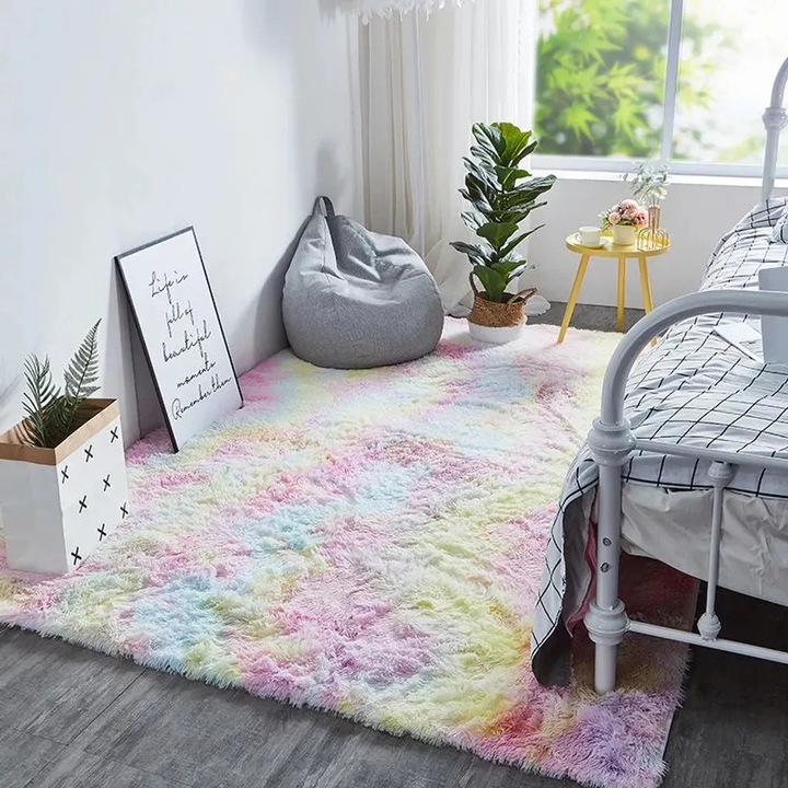 Килим Tie-Dye, полиестер, 120x200см, многоцветен