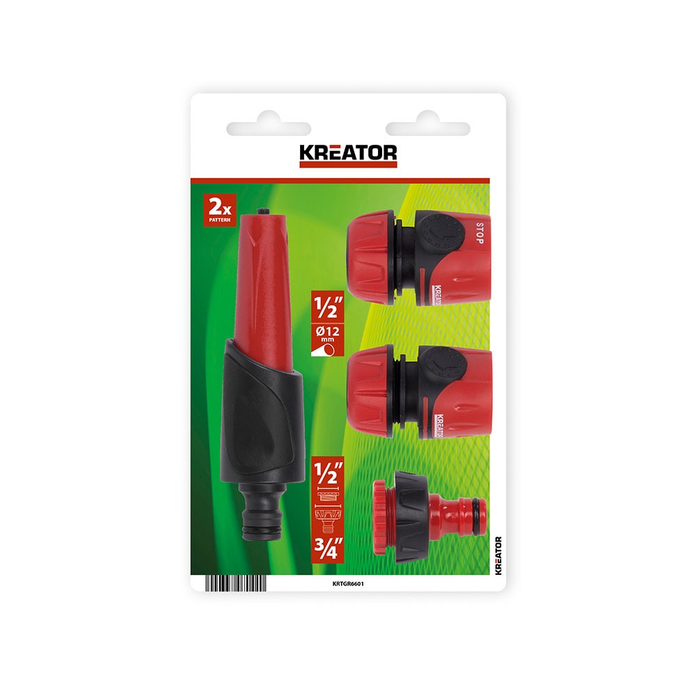 Set 4 accesorii pentru irigat, Kreator KRTGR6601