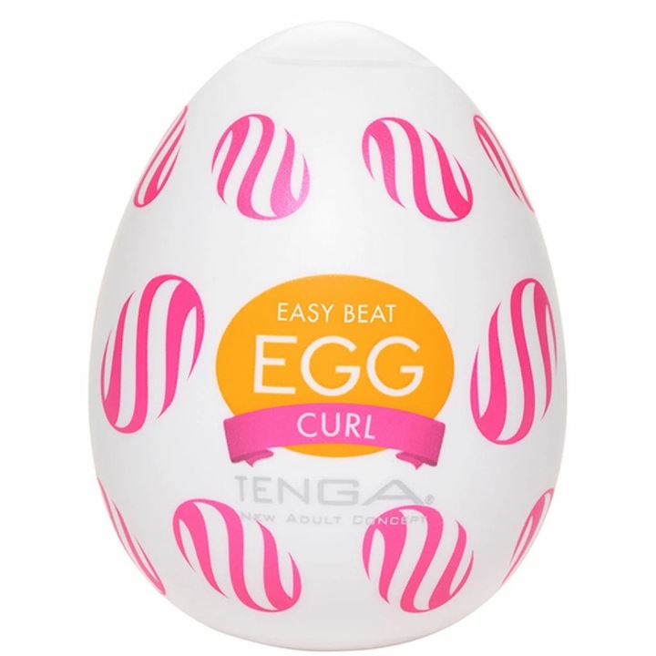 Мастурбатор Tenga Egg Wonder Curl, еластомер, компактен