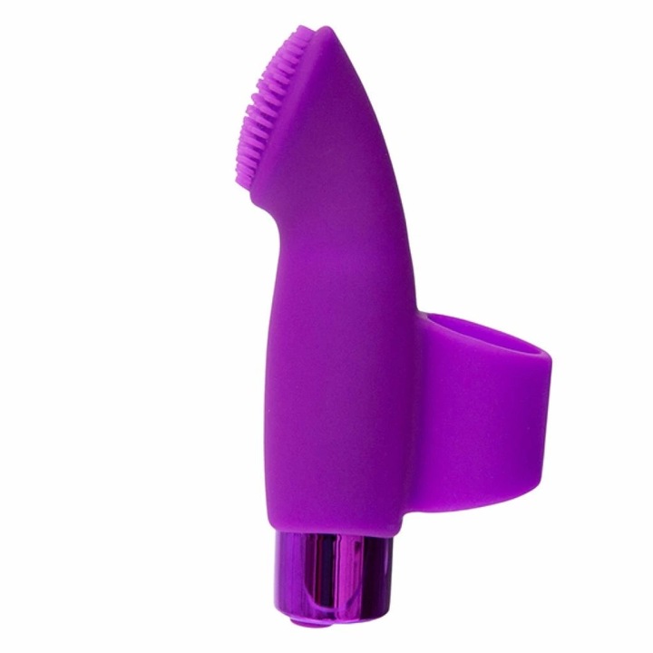 Вибратор за пръсти Naughty Nubbies, 9 функции, Водоустойчив, Лилав, Комплект с USB кабел за зареждане