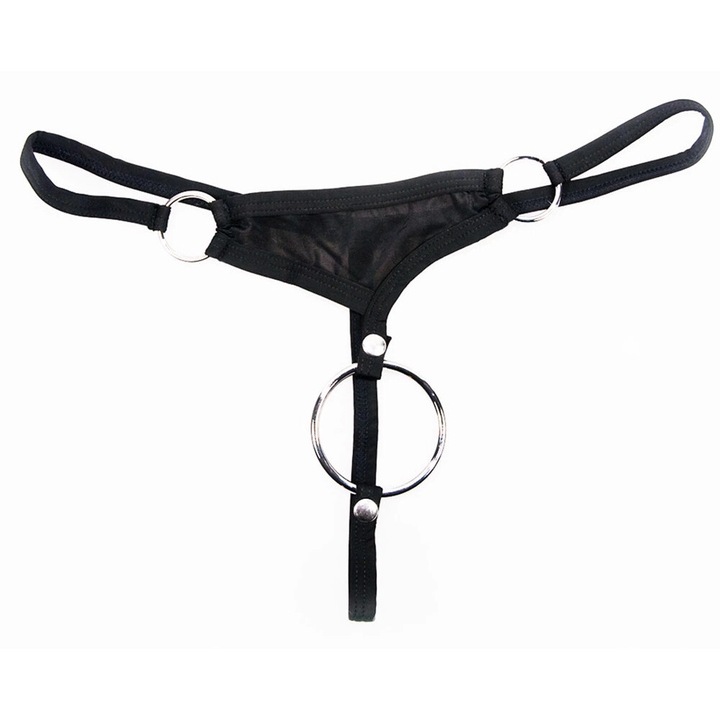 Chiloti barbatesti cu inel, Svenjoyment, negru, XL