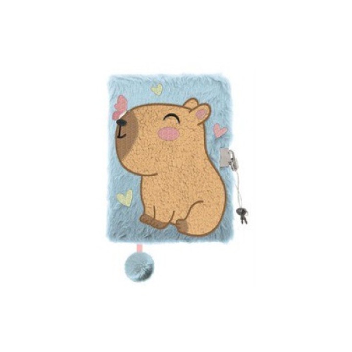 Jurnal A5 cu lacat, St.Majewski My Little Friend Capybara, 96 de pagini, multicolor, 255x165mm