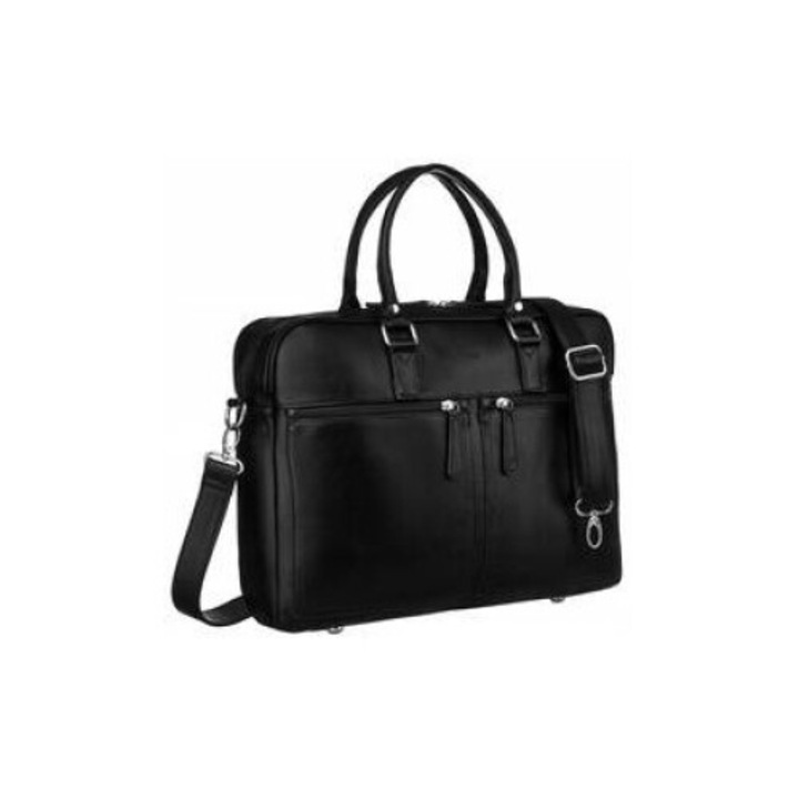 Geanta laptop 14 inch, Peterson, design clasic, piele ecologica, 136x30x40cm