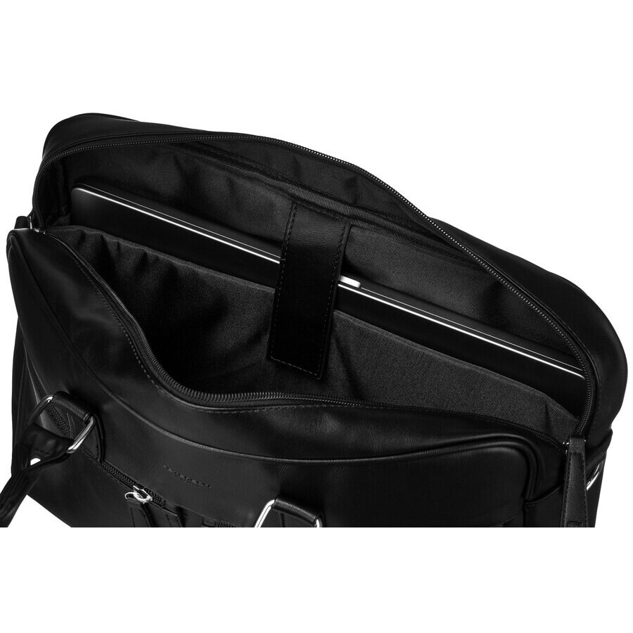 Geanta laptop 14 inch, Peterson, design clasic, piele ecologica, 136x30x40cm