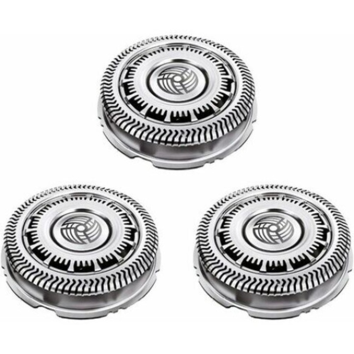 Set 3 capete de ras SH90 pentru aparate de ras electrice, compatibile cu Philips Norelco 8000 si 9000, otel inoxidabil