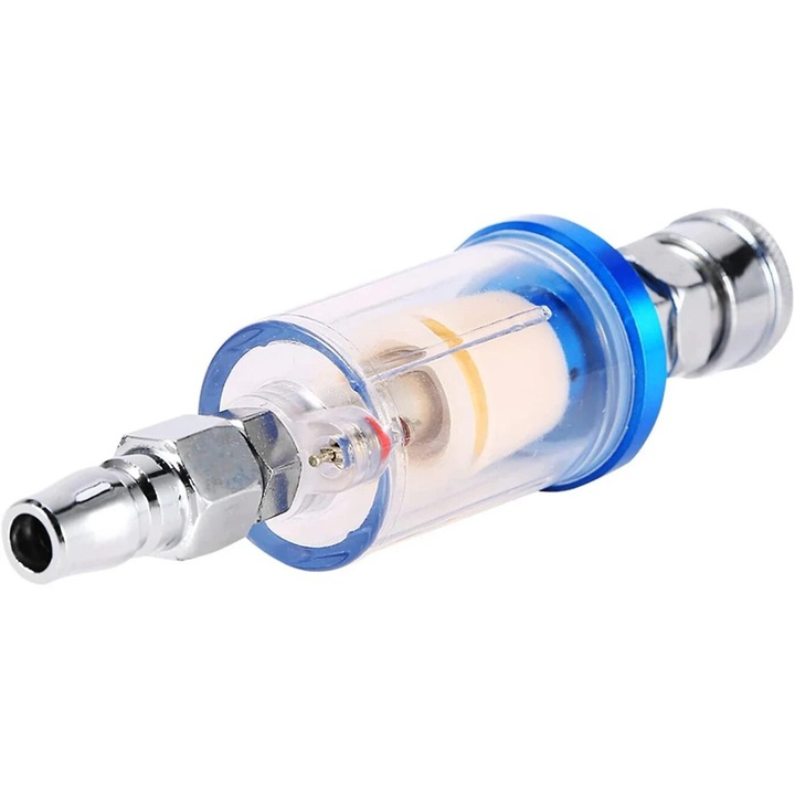 Filtru de aer pentru pistol de vopsit, separator de apa, albastru