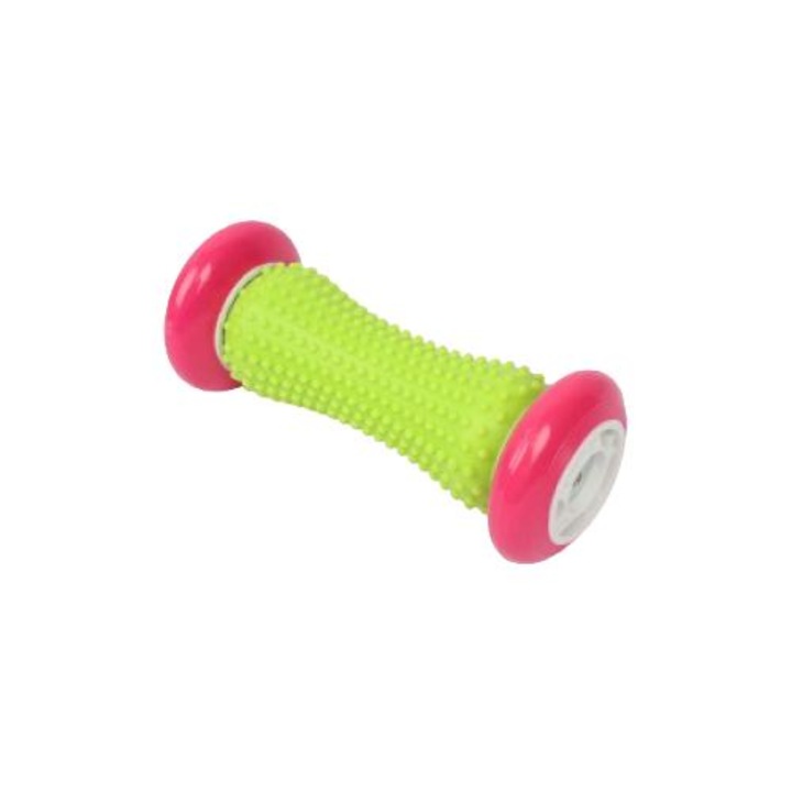 Aparat de masaj pentru picioare, reflexologie, roz/verde, dimensiune portabila