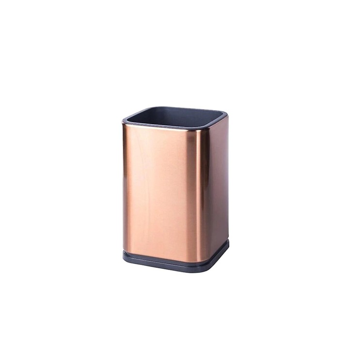 Cutie ustensile bucatarie, metal, auriu