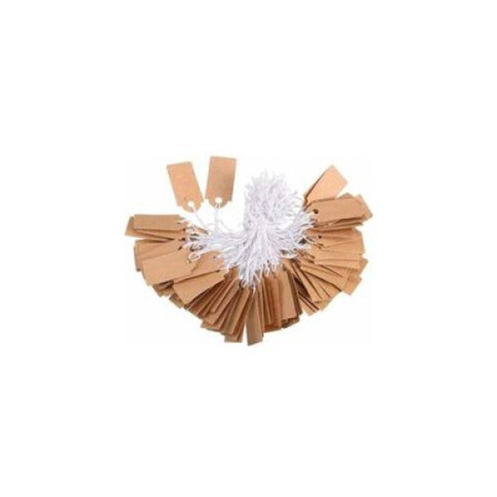 Etichete cu sfoara elastica, BGHYHYHI, bej, 495 bucati