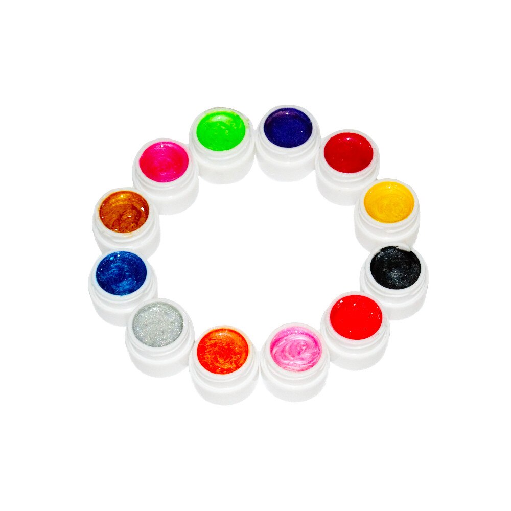 Set 12 Geluri Colorate Coco Sidefate Pentru Manichiura cu Gel