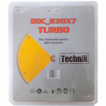 Disc diamantat pentru taieri universale Technik DDC_230X7TURBO Disc diamantat pentru taieri universale Technik DDC_230X7TURBO