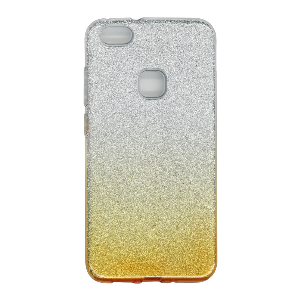 Husa spate EuroCELL Shiny pentru Huawei P10 Lite, alb/auriu