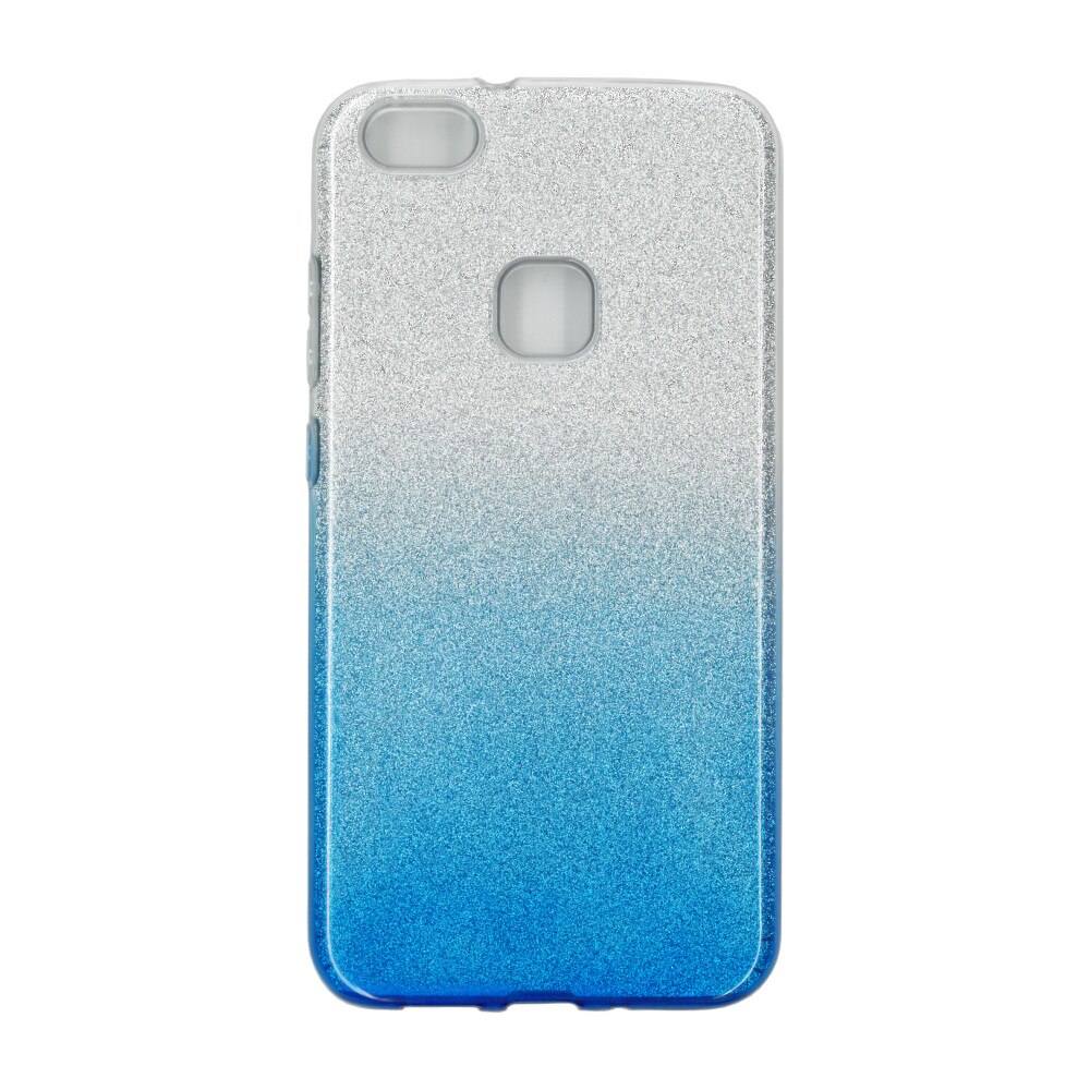 Husa spate EuroCELL Shiny pentru Huawei P10 Lite, alb/albastru