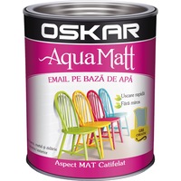 Vopsea email pe baza de apa Oskar Aqua Matt, Gri creativ, 0.6 L