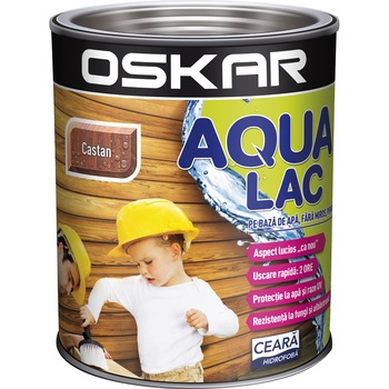 Lac pentru lemn Oskar Aqua, Castan, 0.75 L Lac pentru lemn Oskar Aqua, Castan, 0.75 L