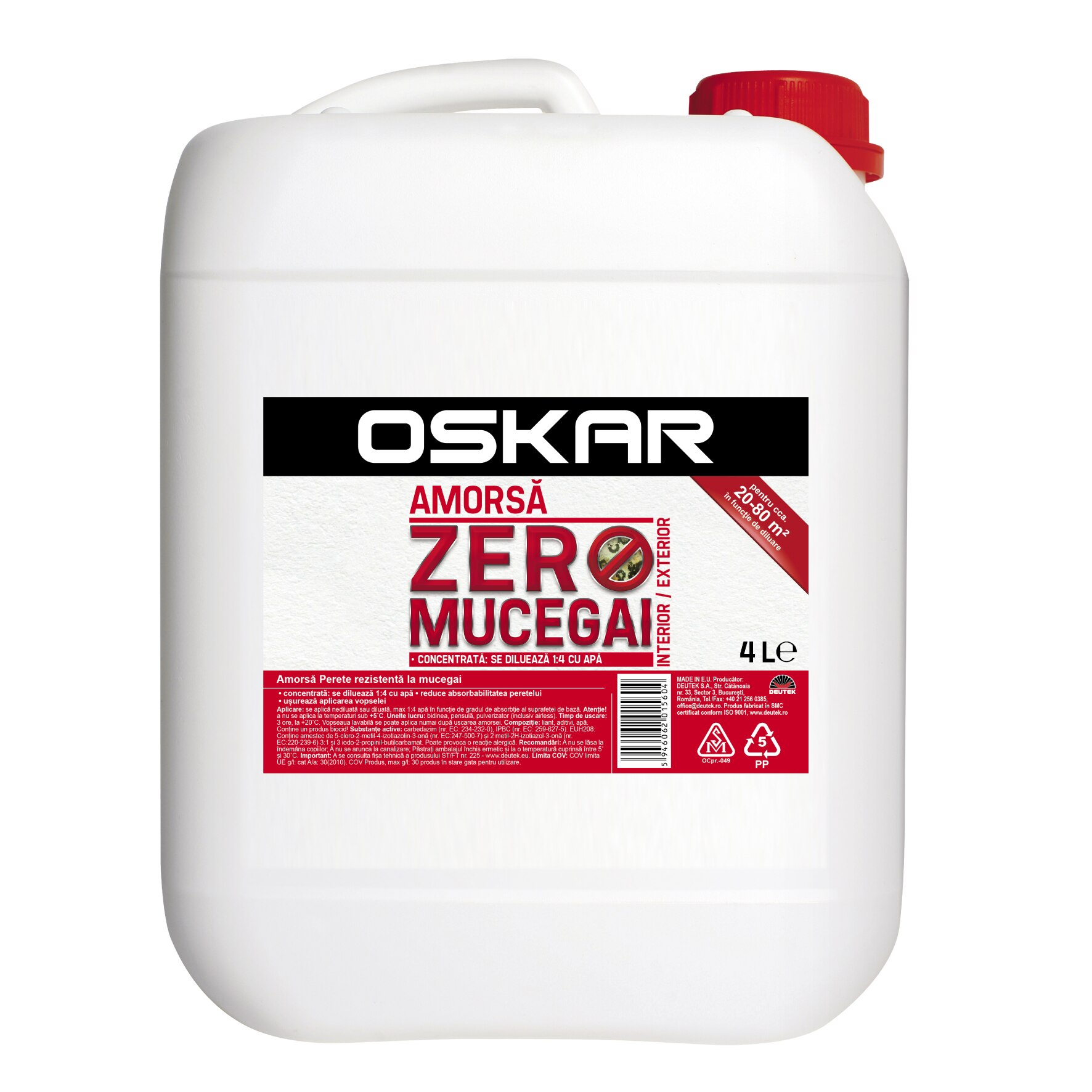 Amorsa de perete Oskar Zero mucegai, 4 L