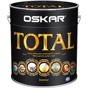 Vopsea Ultra-lavabila de interior Oskar Total, Alba, 5 L