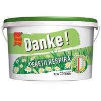 Vopsea lavabila de interior Danke Peretii Respira, Alba, 8.5 L