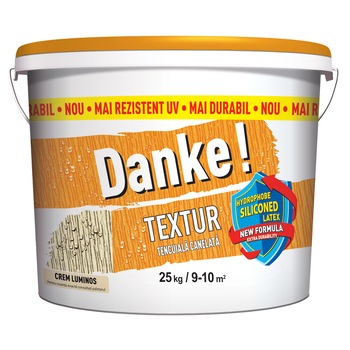 Tencuiala structurata Danke Textur, Crem Luminos, 25 kg Tencuiala structurata Danke Textur, Crem Luminos, 25 kg