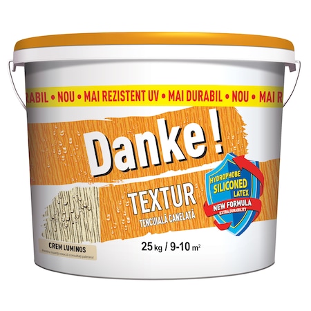 Tencuiala structurata Danke Textur, Crem Luminos, 25 kg