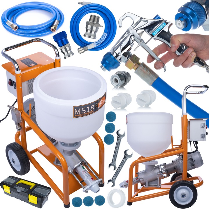 MaxStream18 MS18 vakolóegység, Rosfix, 1800W, 12L/min, 28L tartály, Többszínű