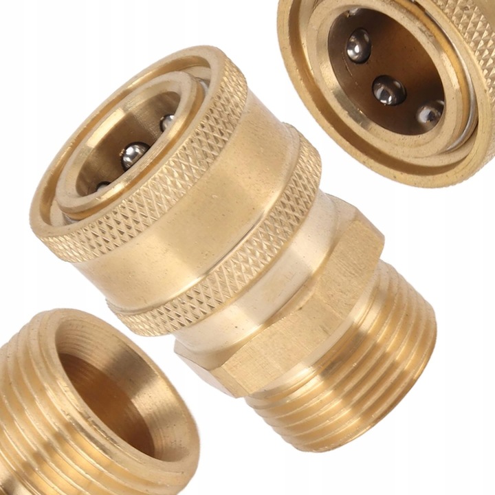 Adaptor din alama pentru aparat de spalat cu presiune, Rosfix, M22x1.5mm la conector rapid 1/4"