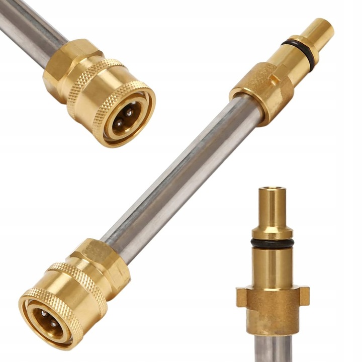 Adaptor pentru aparate spalat cu presiune, Rosfix, Plastic, QC 1/4", Auriu/Argintiu