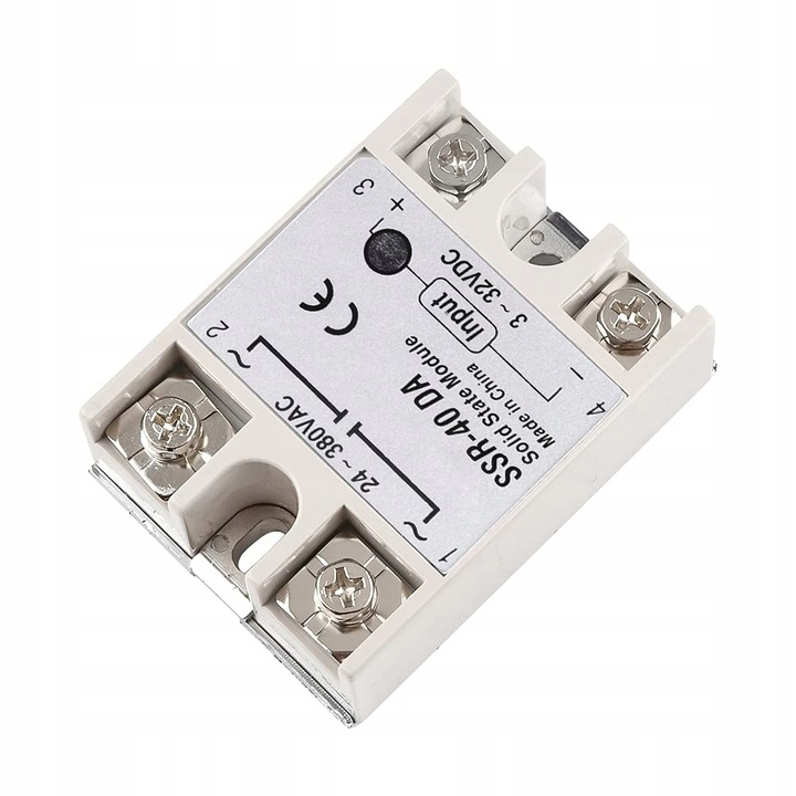 Szilárdtest relé Rosfix SSR-40 DA 40A 24-380VAC, fotoelektromos szigetelés, méretek 62x45x23mm