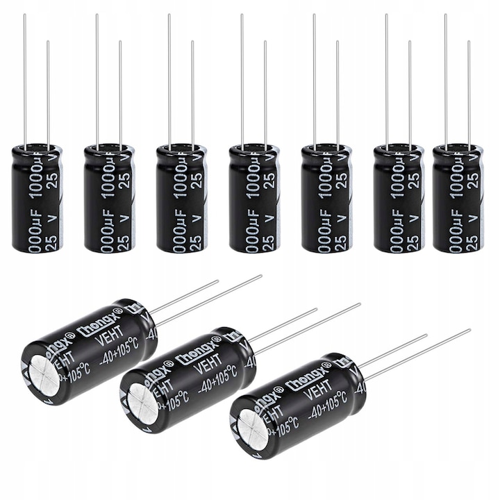 Condensatori Elettrolitici BOJACK 1000uF 16V | Pack Da 10 Pezzi | 10x17mm | Per Circuiti Elettronici - Foto 9