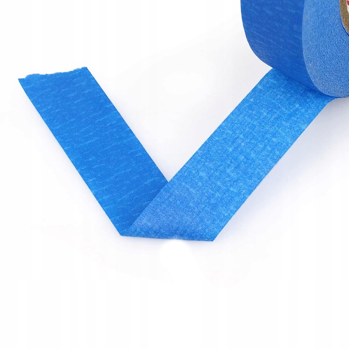 Banda adeziva profesionala Rosfix 30 mm x 50 m, albastra, din hartie creponata