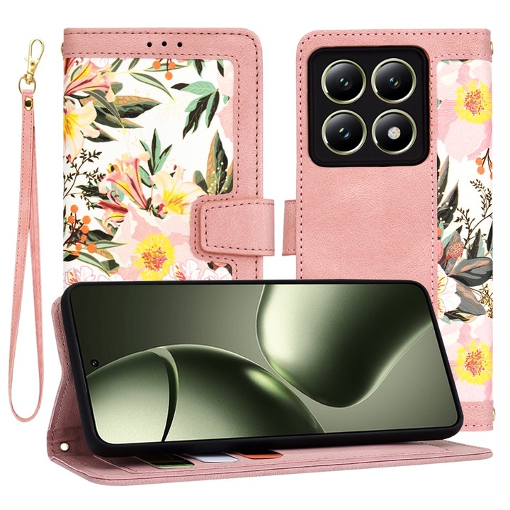 Калъф за Xiaomi 14T, H53, Еко кожа, Sweetheart Pink