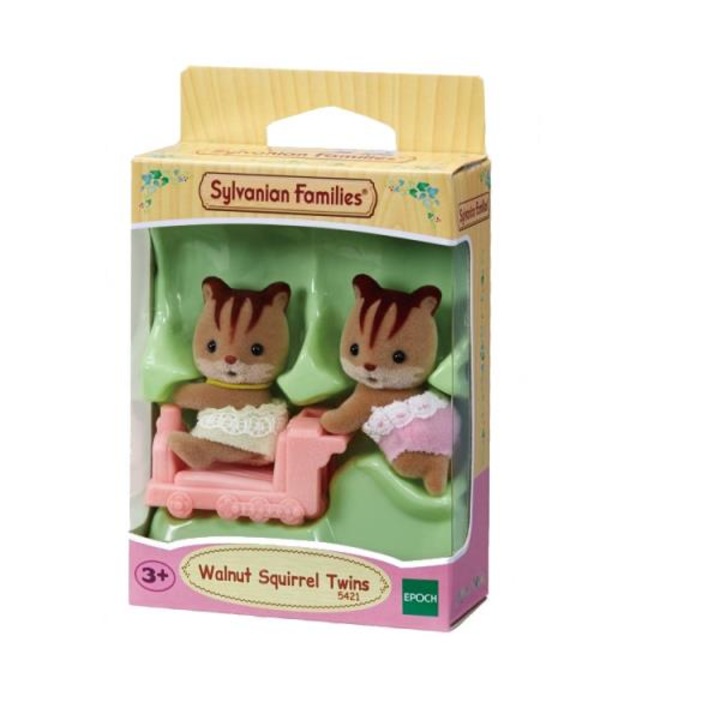 Фигурка Sylvanian Families - Twin Squirrels, Epoch, 4 см, 3 години+, кафява