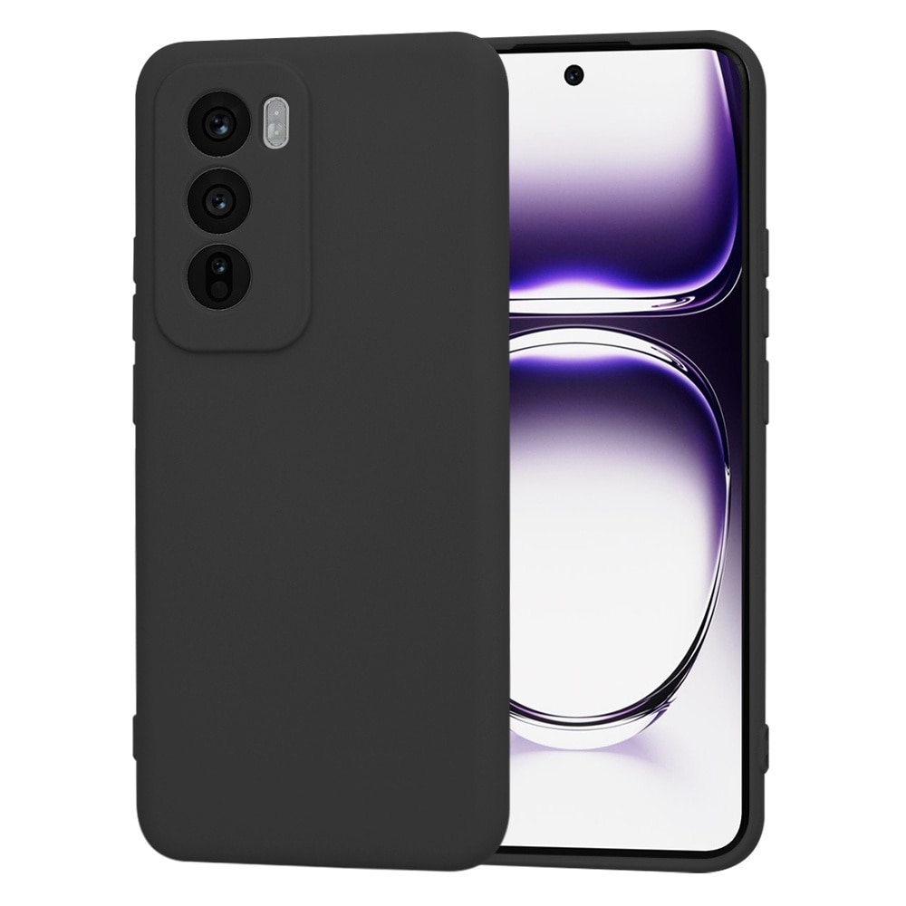 Husa din silicon pentru Oppo Reno12, Smartphosis SoftFlex, neagra