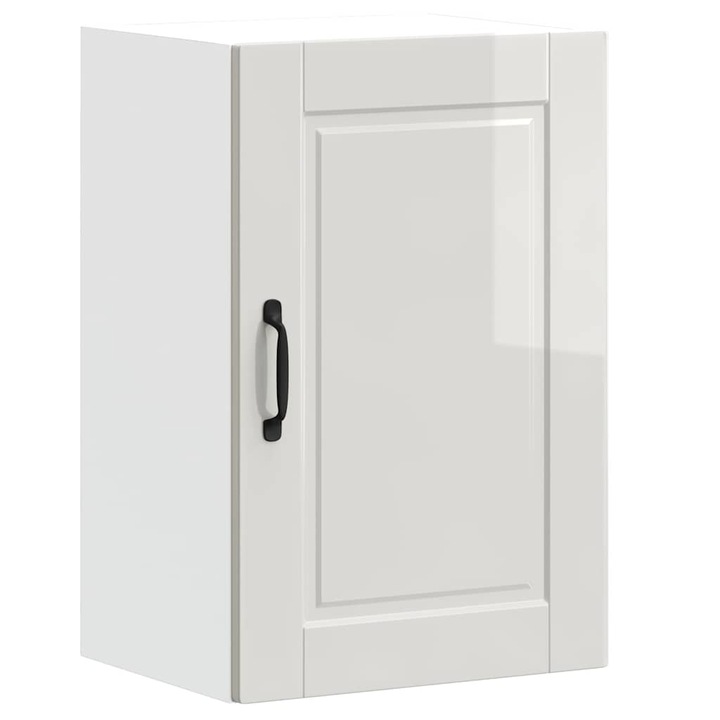 Dulap de bucatarie "Porto" vidaXL, din lemn prelucrat, alb lucios, 10.85 kg