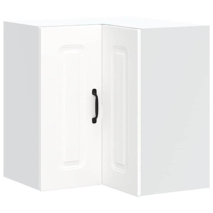 Dulap de colt de bucatarie „Kalmar” vidaXL, lemn prelucrat, alb, 19.9 kg