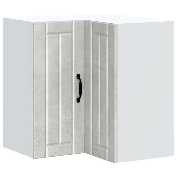 Кухненски стенен ъглов шкаф Lucca vidaXL, бетонно сив, инженерно дърво, 19.2 kg